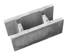 Fundablok grå 23x20x50 cm